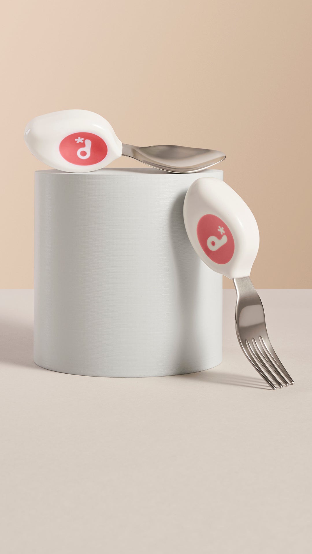 Toddlerių įrankių rinkinys Magenta šakutė + šaukštas + peilis