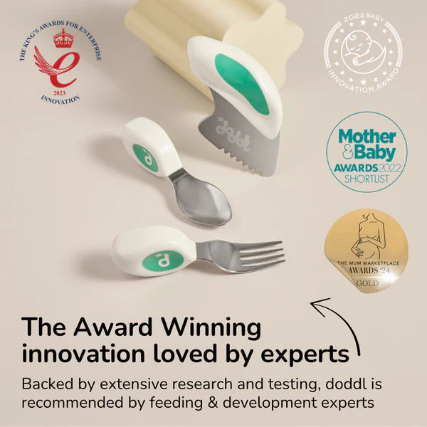 Toddlerių įrankių rinkinys Dusky Rose šakutė + šaukštas + peilis